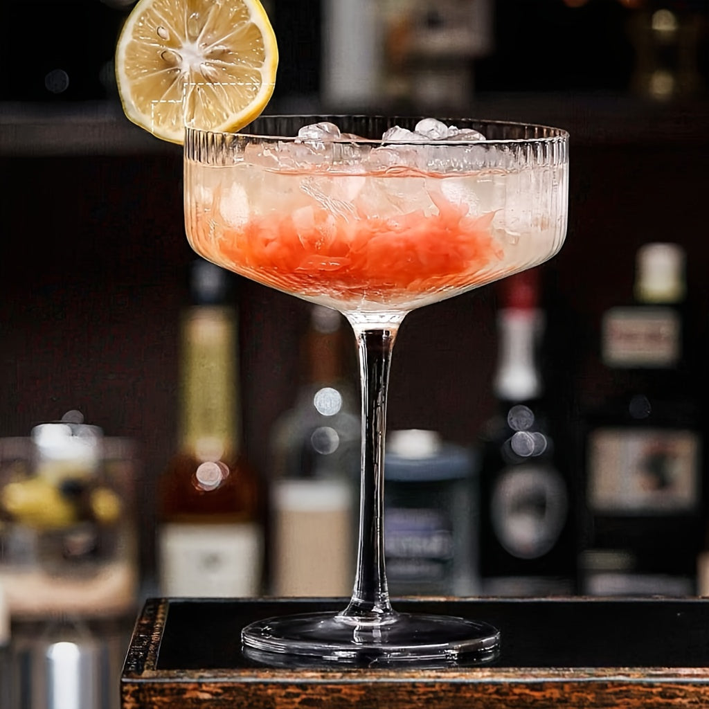 Kit de Taças de Plástico com Relevo Vintage para Bar