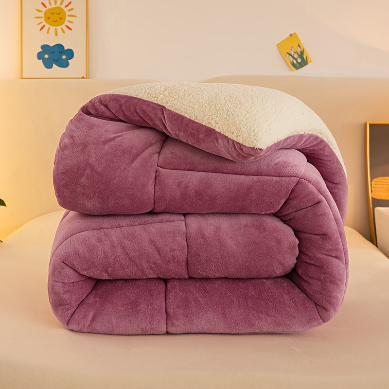 Colcha Acolchoada Pesada de Veludo para o Inverno