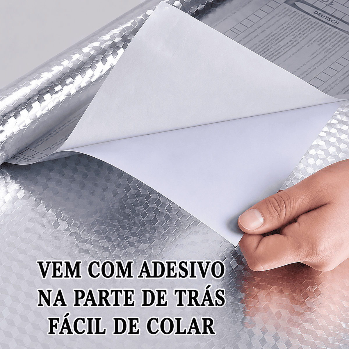 Papel Alumínio com Adesivo Para Cozinha