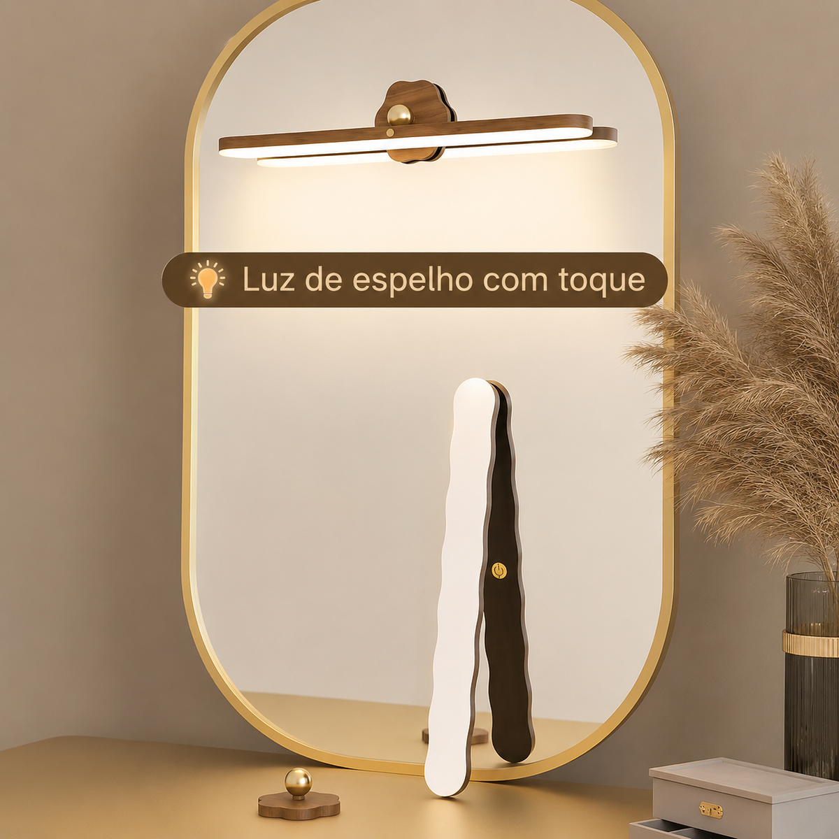 Fita LED com Fixação Magnética e Toque, 3 Brilhos