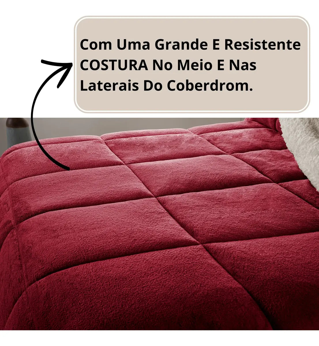 Coberdrom Dupla Face 3 Camadas, Queen 220x240 cm