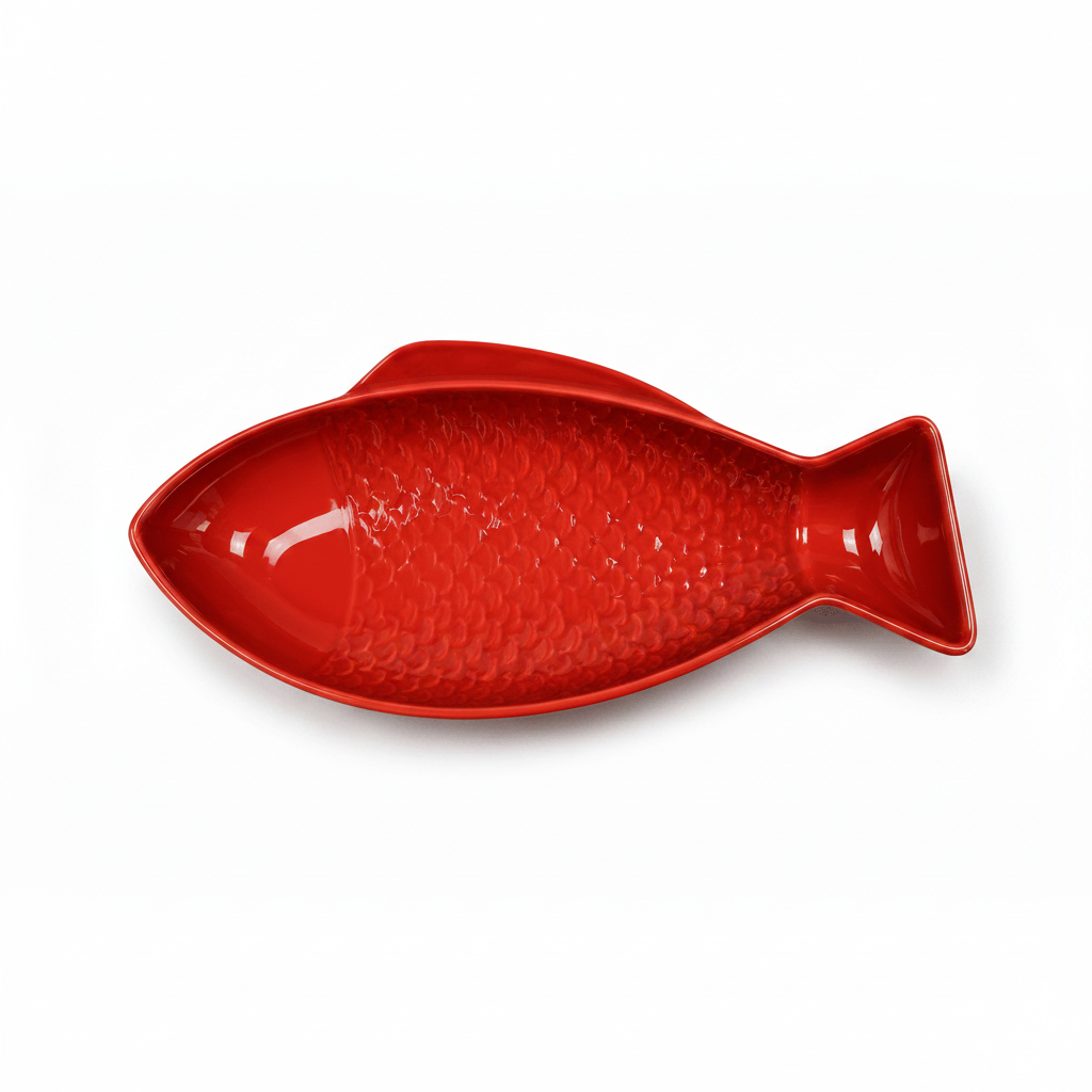 Travessa Cerâmica Formato Peixe