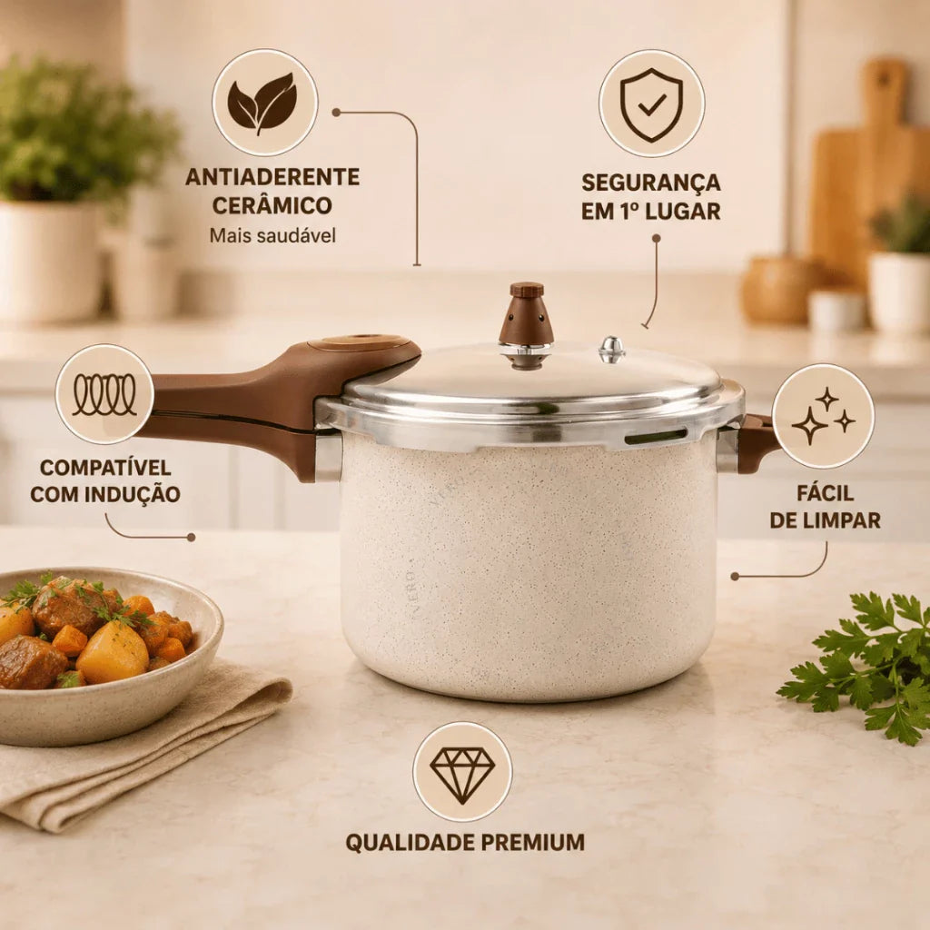 Panela de Pressão Cerâmica 4,2L