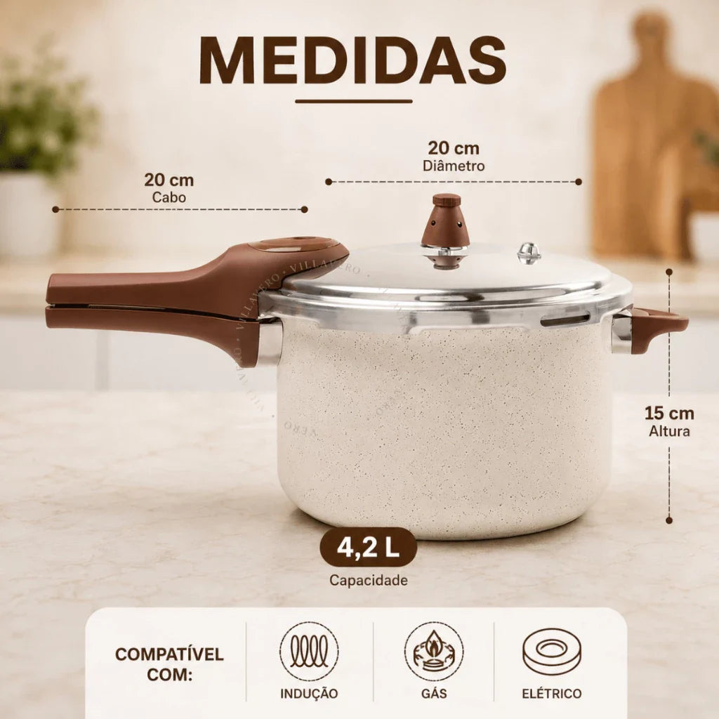 Panela de Pressão Cerâmica 4,2L