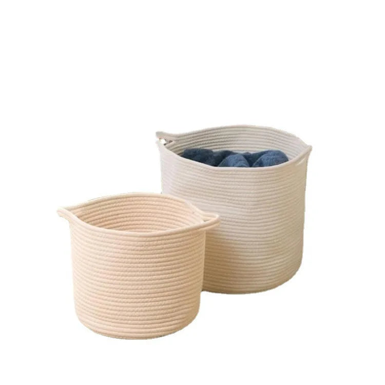 Cesto de Corda Grande para Roupa em 5 Cores
