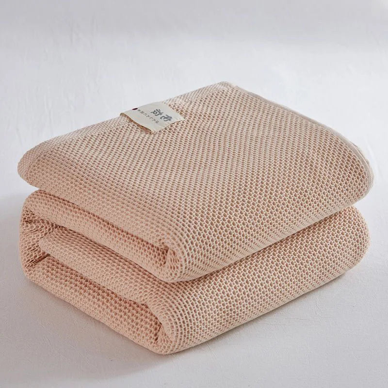 Cobertor de Algodão Sólido para Cama, Colcha Waffle Xadrez para Cama de Solteiro, Queen, King, Cobertores para Sofá, Manta para Sofá, Lençol, Colcha de Verão