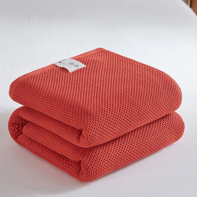 Cobertor de Algodão Sólido para Cama, Colcha Waffle Xadrez para Cama de Solteiro, Queen, King, Cobertores para Sofá, Manta para Sofá, Lençol, Colcha de Verão