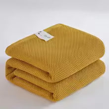 Cobertor de Algodão Sólido para Cama, Colcha Waffle Xadrez para Cama de Solteiro, Queen, King, Cobertores para Sofá, Manta para Sofá, Lençol, Colcha de Verão