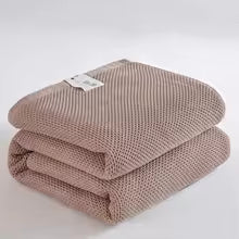 Cobertor de Algodão Sólido para Cama, Colcha Waffle Xadrez para Cama de Solteiro, Queen, King, Cobertores para Sofá, Manta para Sofá, Lençol, Colcha de Verão