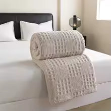 Cobertor Jacquard de Cor Sólida, Multi-Funcional, Confortável, de Algodão e Veludo, Cobertor para Soneca