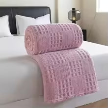 Cobertor Jacquard de Cor Sólida, Multi-Funcional, Confortável, de Algodão e Veludo, Cobertor para Soneca
