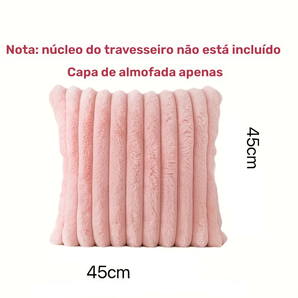 Kit com 2 Capas de Almofada Listradas com Zíper