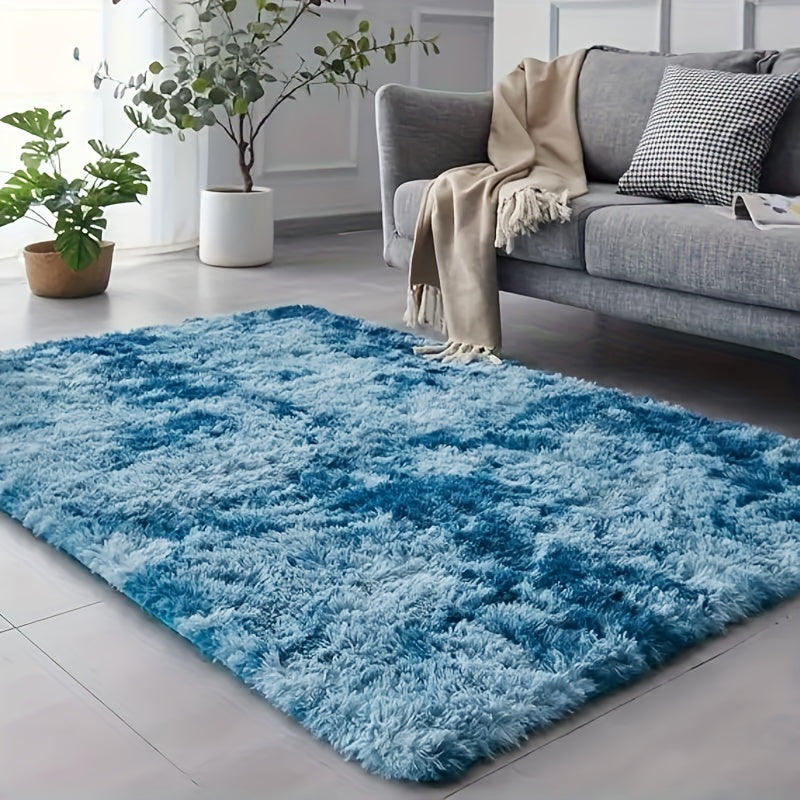 Tapete Pelúcia Azul Escuro Sala