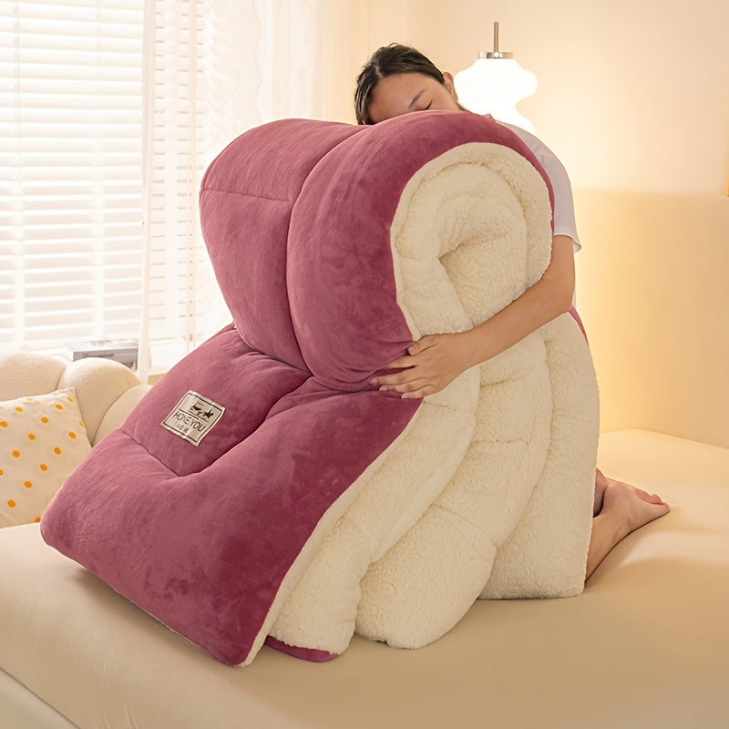 Colcha Acolchoada Pesada de Veludo para o Inverno