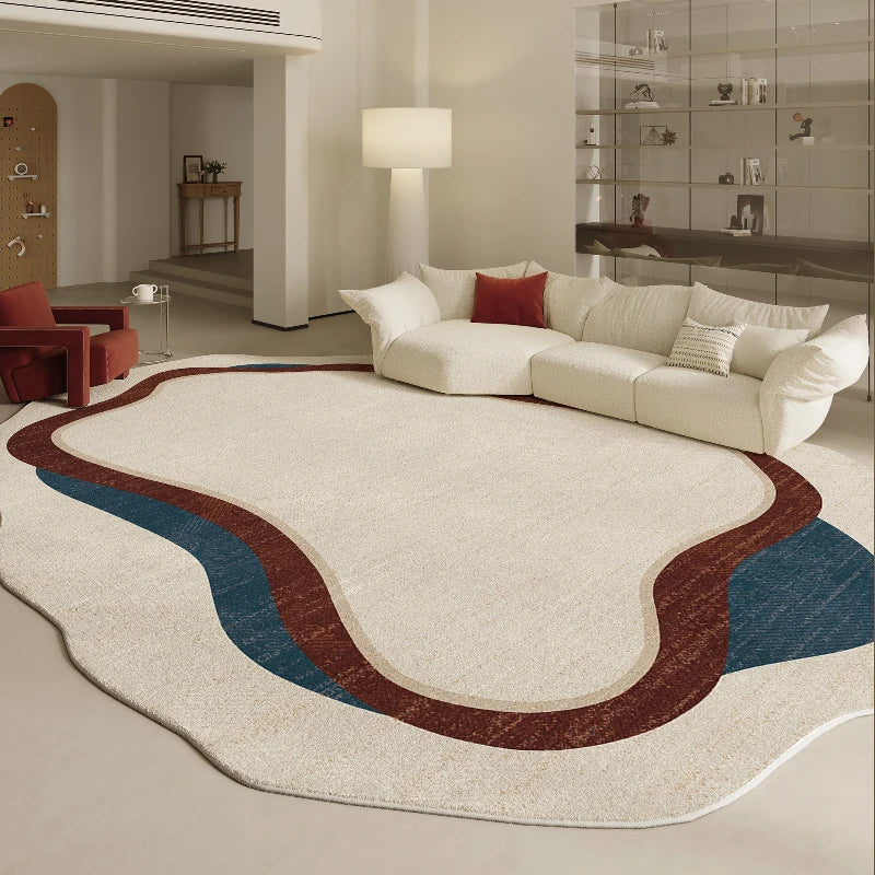 Formas irregulares sala de estar decoração tapete estilo moderno para o quarto casa engrossar tapete de pelúcia fofo macio lounge tapete