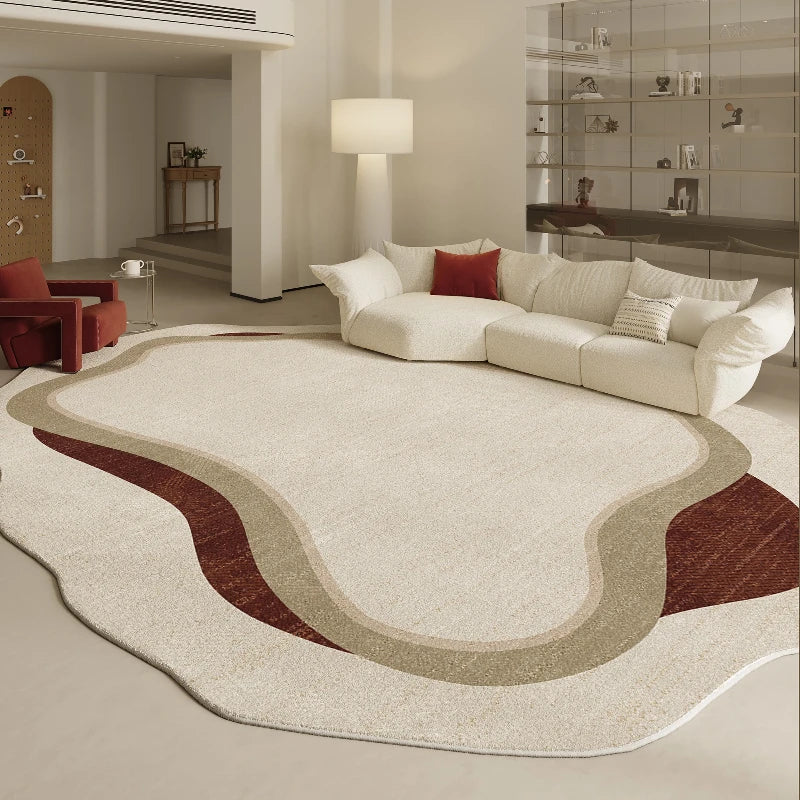 Formas irregulares sala de estar decoração tapete estilo moderno para o quarto casa engrossar tapete de pelúcia fofo macio lounge tapete
