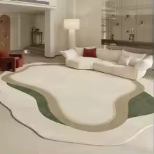 Formas irregulares sala de estar decoração tapete estilo moderno para o quarto casa engrossar tapete de pelúcia fofo macio lounge tapete