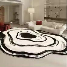 Formas irregulares sala de estar decoração tapete estilo moderno para o quarto casa engrossar tapete de pelúcia fofo macio lounge tapete