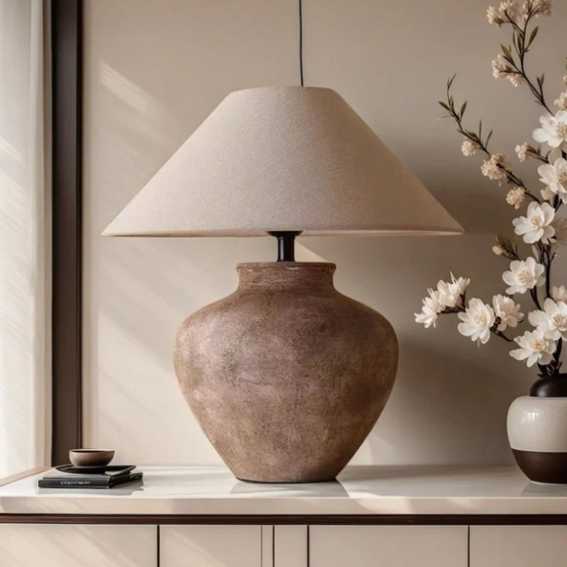 Luminária de Mesa LED com Estilo Japonês Vintage