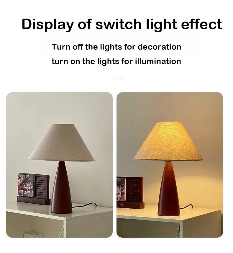 Luminária de Mesa Retrô de Ferro com Tecido para Decoração Interna, Ambiente de Quarto, Cabeceira, Sala de Estar, Sala de Chá e Estudo