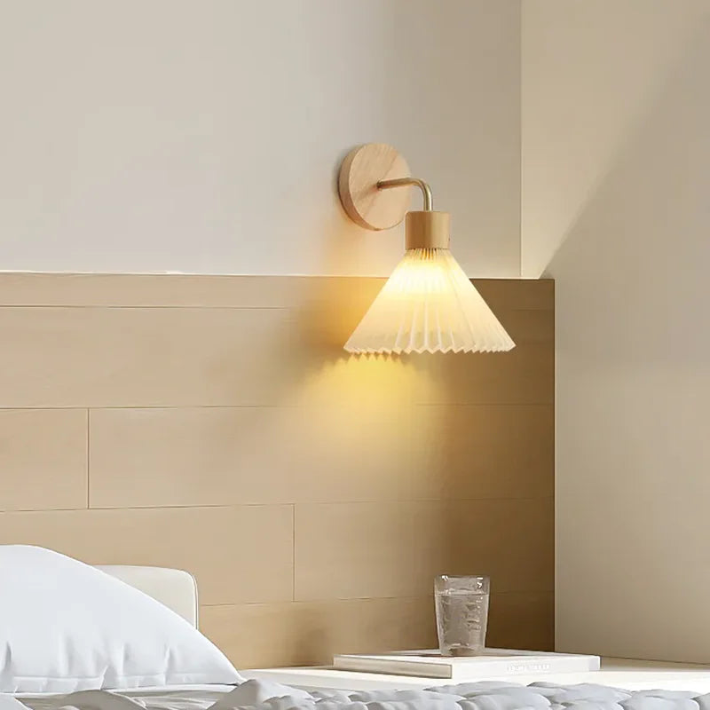 Nordic conduziu a lâmpada de parede moderna luz parede madeira iluminação interior decoração do quarto arandelas para cabeceira quarto sala estar do hotel e27 lâmpada