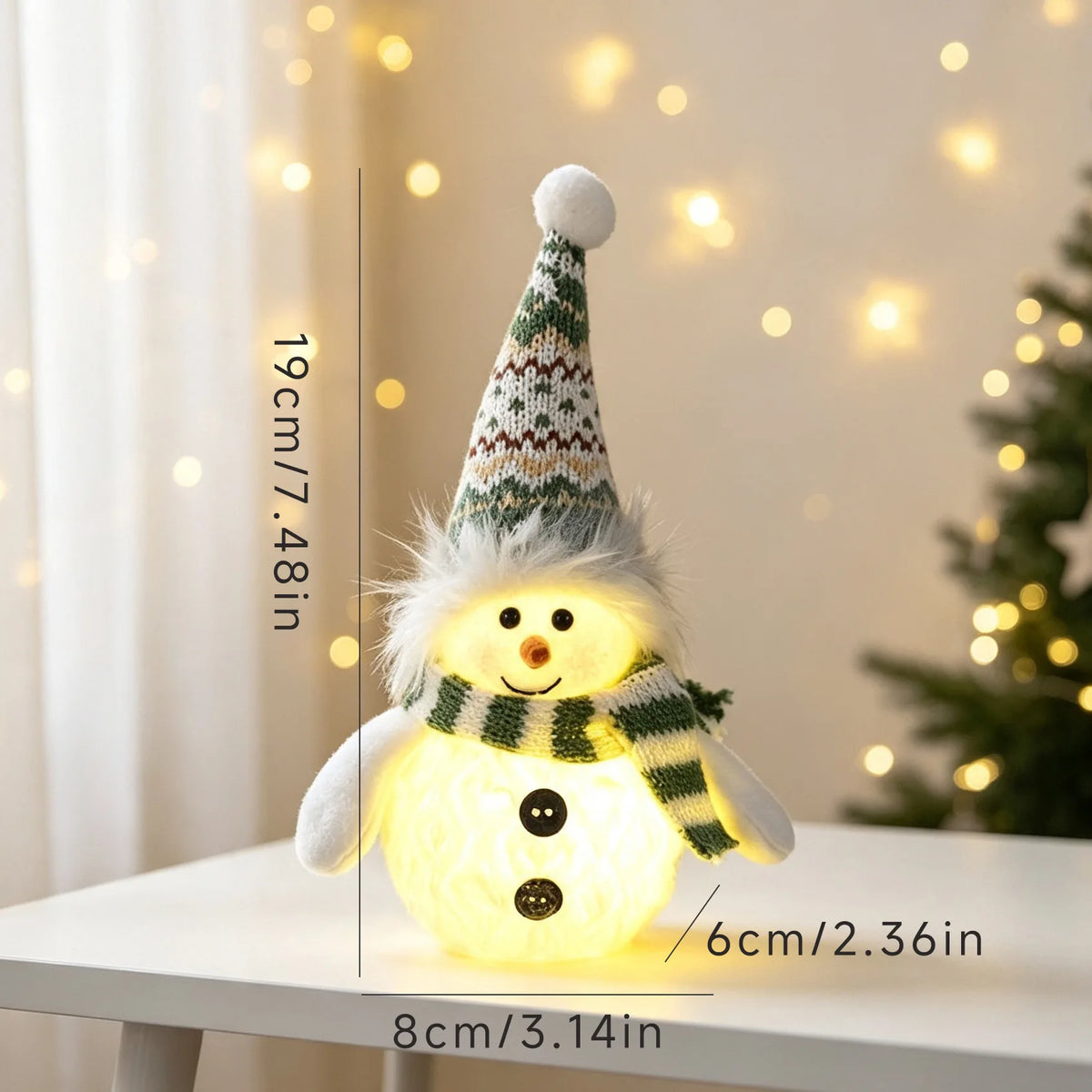 Novas Luzes LED, Decorações de Natal com Boneco de Neve para Pendurar, Enfeite de Boneco de Neve de Natal, Decorações de Natal Feitas à Mão, Natal