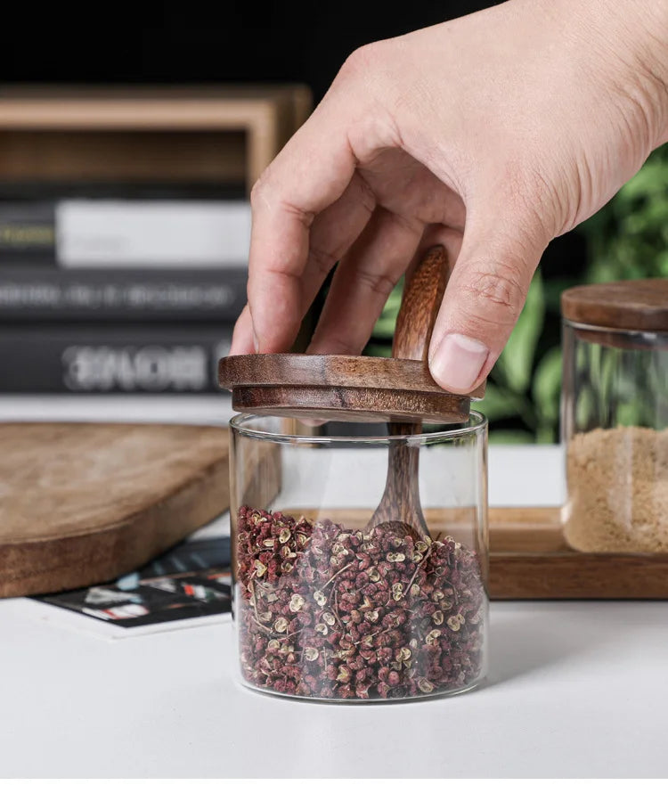 Potes de Vidro para Temperos e Especiarias - Kit 3 Peças