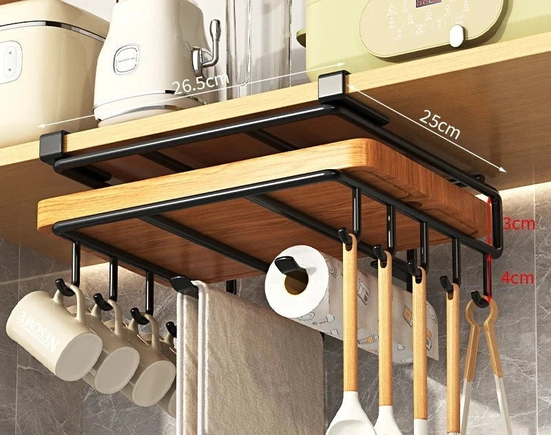 Rack de Armazenamento para Cozinha Sem Perfuração