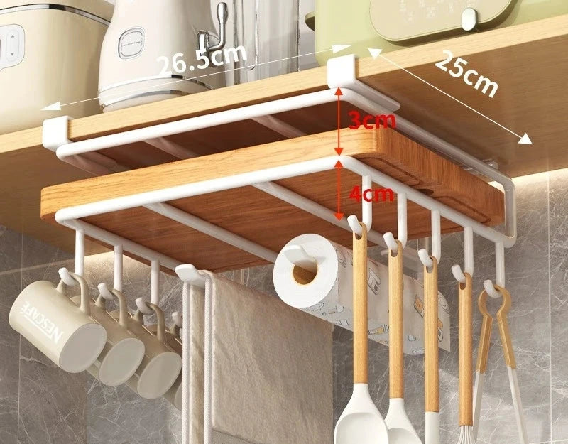Rack de Armazenamento para Cozinha Sem Perfuração