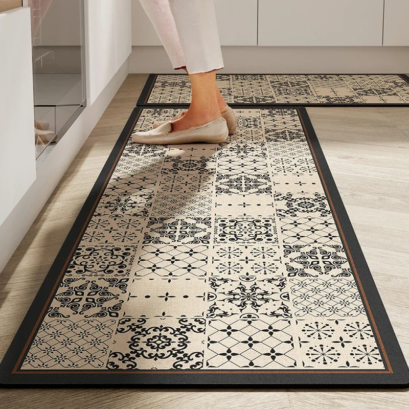 Vikama americano retro cozinha tapete de lama diatomácea absorvente limpar banheiro antiderrapante à prova dwaterproof água decoração para casa