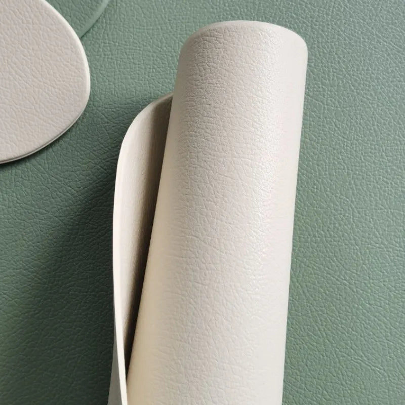 1/4/6 conjuntos de placemat e porta-copos creme, à prova de óleo, à prova d'água para cozinha, formato irregular, mesas de couro pu, almofada, cafeteria