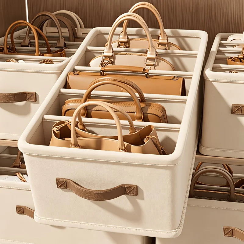 Caixa Organizadora de Bolsas com Divisórias para Closet