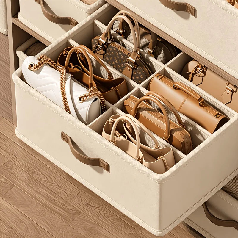Caixa Organizadora de Bolsas com Divisórias para Closet