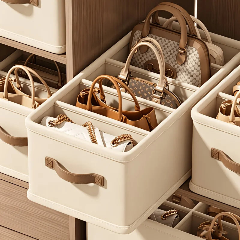Caixa Organizadora de Bolsas com Divisórias para Closet