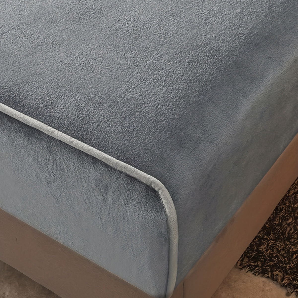 Lençol de Fleece Leite com Elástico e Bolso 25 cm