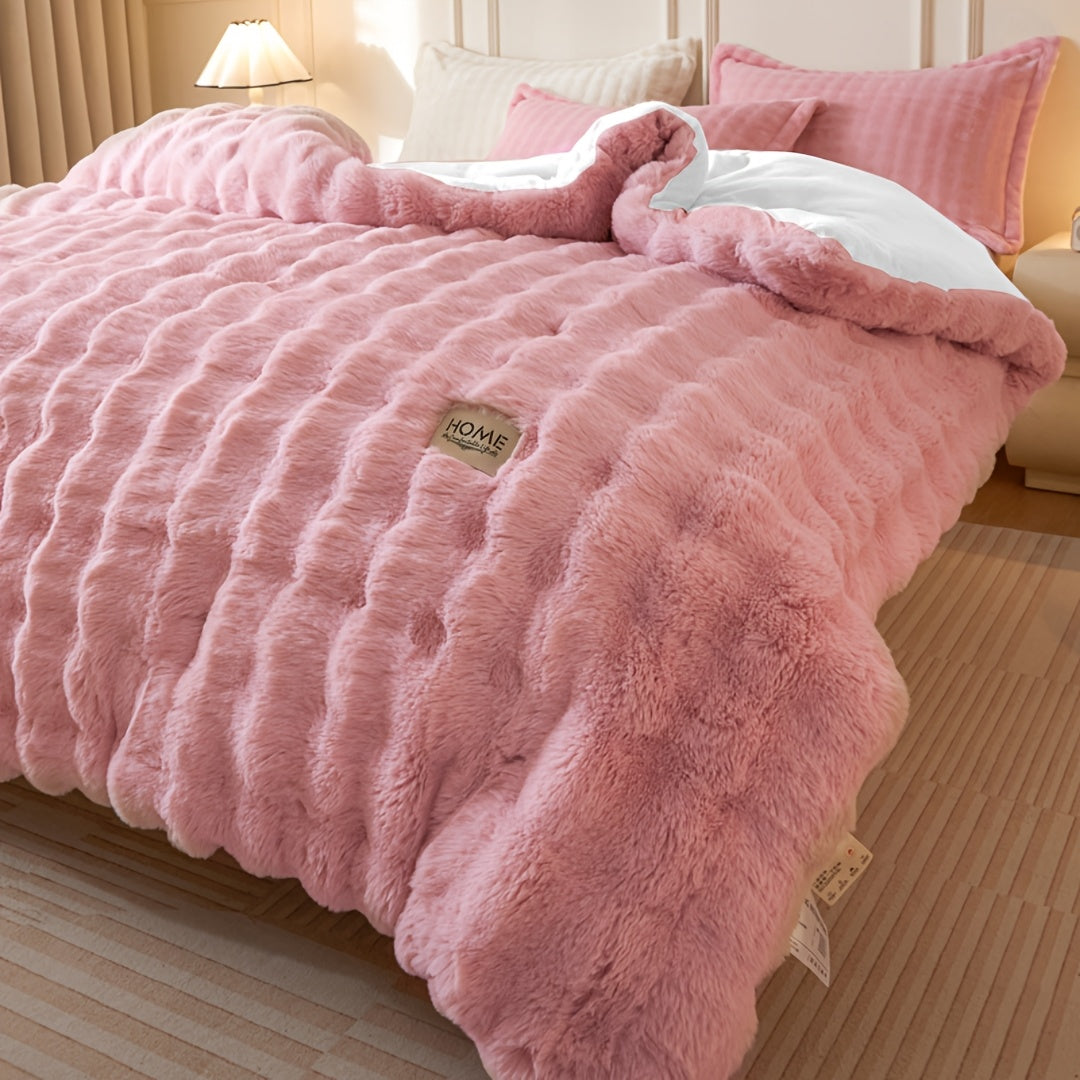 Edredom de Fleece Dupla Face Quentinho de Inverno