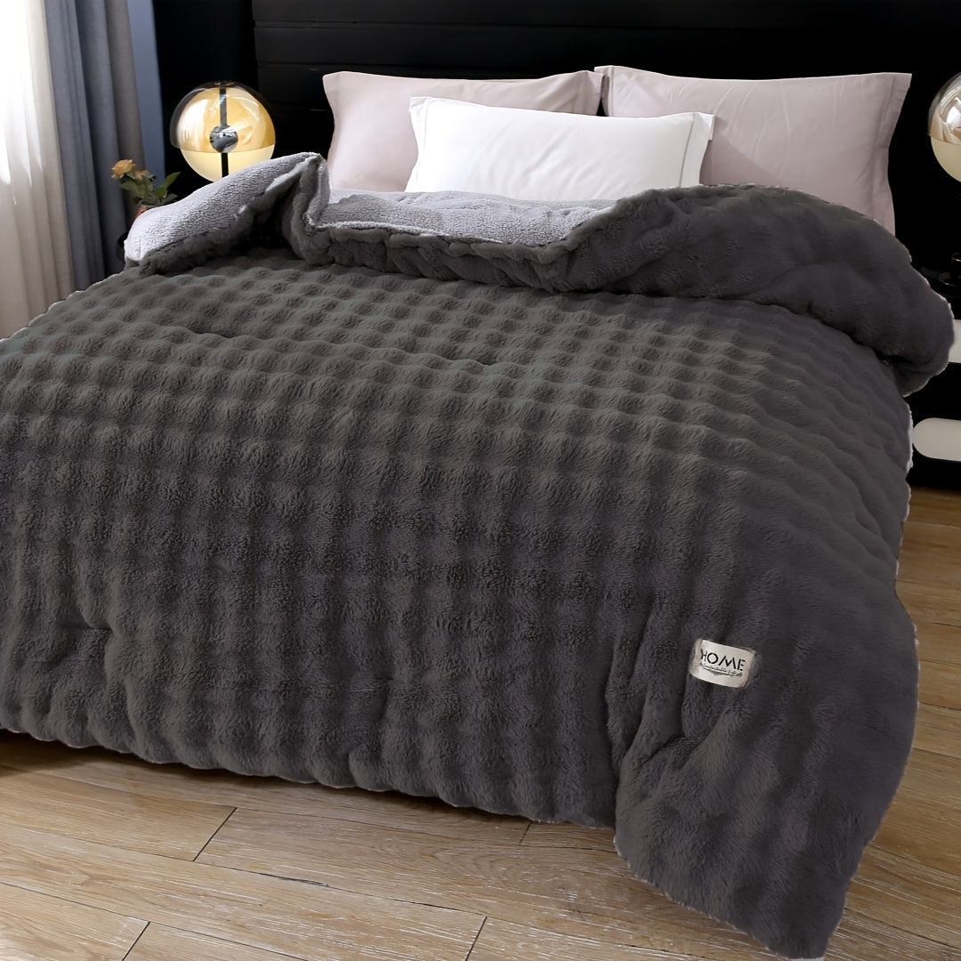 Edredom de Fleece Dupla Face Quentinho de Inverno