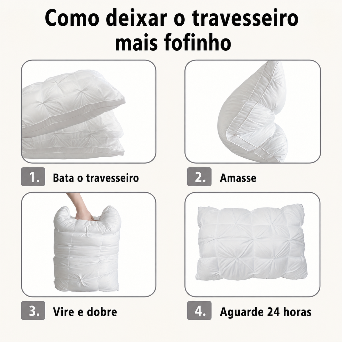 Almofada Cervical de Fibra Siliconada para o Pescoço