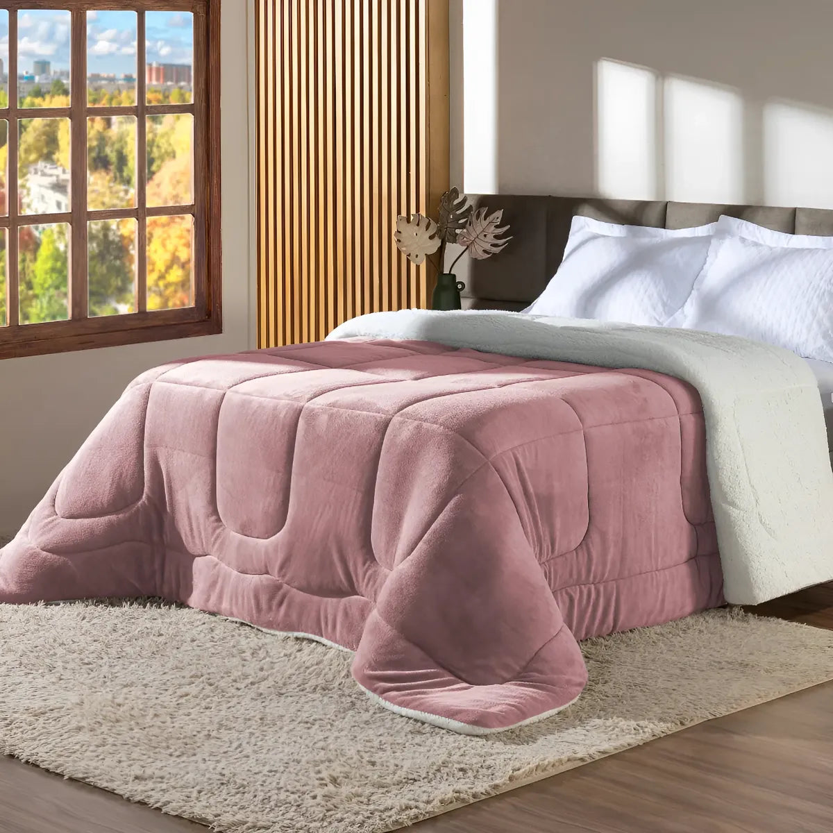 Coberdrom Dupla Face 3 Camadas, Queen 220x240 cm