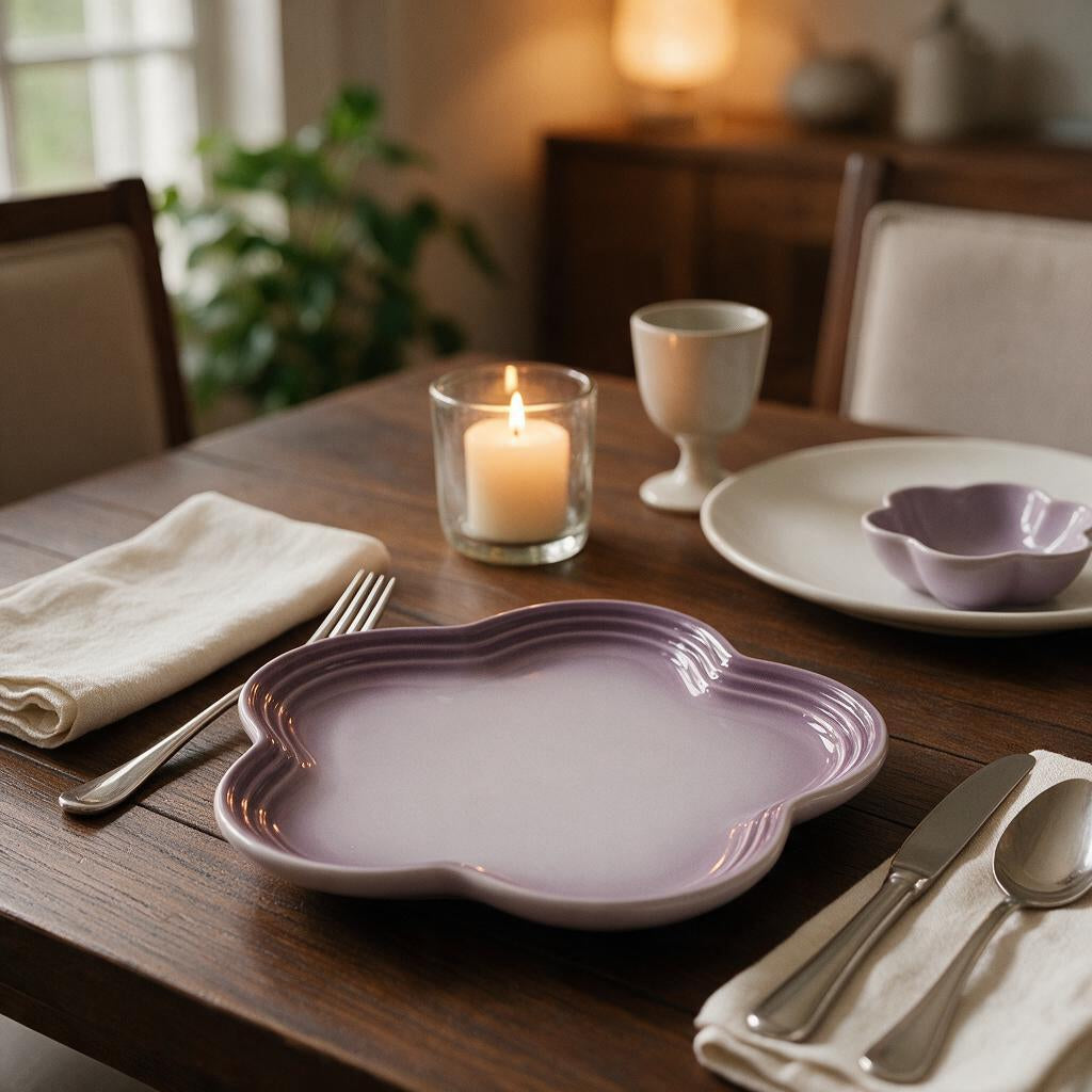 Prato Jantar Porcelana Floral