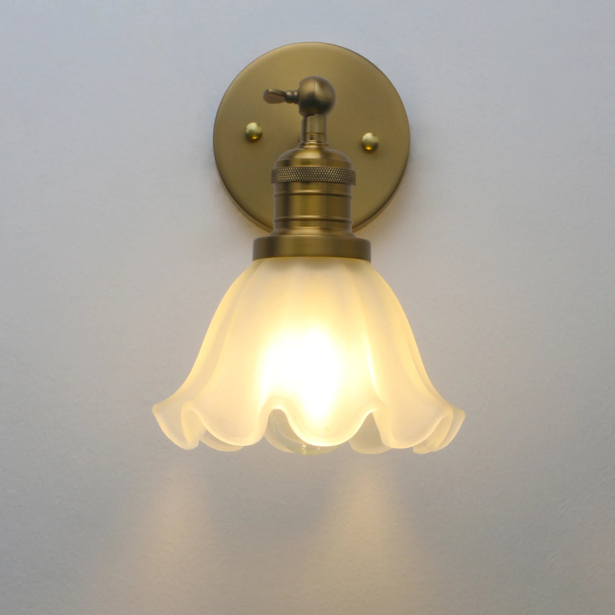 Abajur de Vidro Fosco Retro Phansthy com Luz de Parede Ajustável em 180 Graus, Adequado para Quartos, Entradas e Banheiros