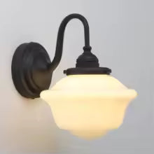 Arandela de Parede Vintage Phansthy com Vidro Branco Leitoso, Luminária para Banheiro, Sala de Estar, Hall de Entrada, Loft, Quarto e Casa de Campo
