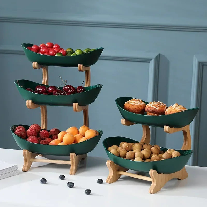 Bandeja de Frutas em Camadas - Fruteira 2 ou 3 Andares