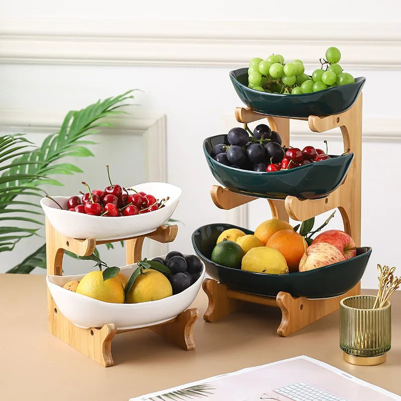 Bandeja de Frutas em Camadas - Fruteira 2 ou 3 Andares