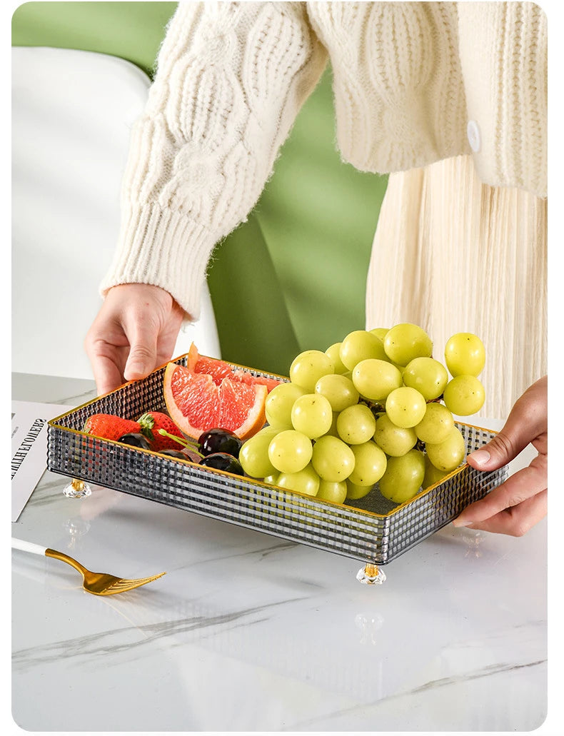 Bandeja Luxo Nordic para Lanches e Frutas - 6 Divisões