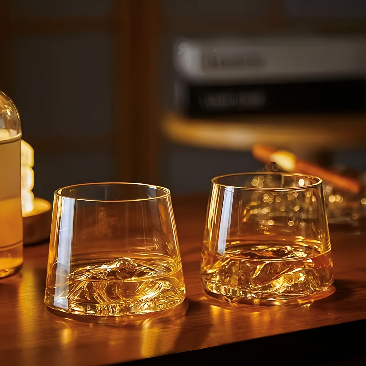 Copos de Whisky em Vidro Tipo Cristal, Kit 2 a 6 Peças