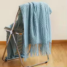 Cáqui presente cobertor de malha com borlas grosso vintage luxo fazenda lance colcha cobertor de grandes dimensões capa manta para sofá