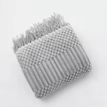 Cáqui presente cobertor de malha com borlas grosso vintage luxo fazenda lance colcha cobertor de grandes dimensões capa manta para sofá