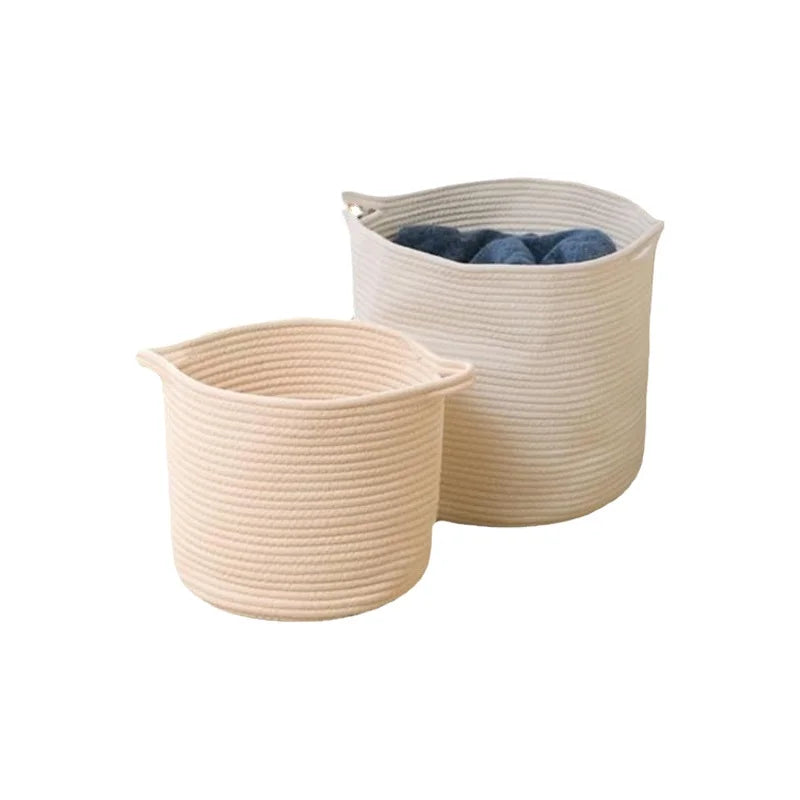 Cesto de Corda Grande para Roupa em 5 Cores