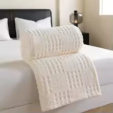 Cobertor Jacquard de Cor Sólida, Multi-Funcional, Confortável, de Algodão e Veludo, Cobertor para Soneca